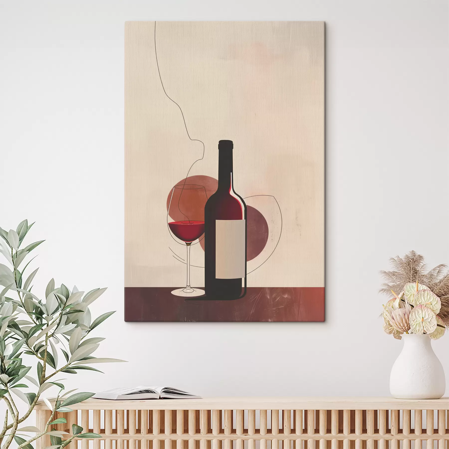 fototapet Sticlă de vin și pahar cu vin s40191