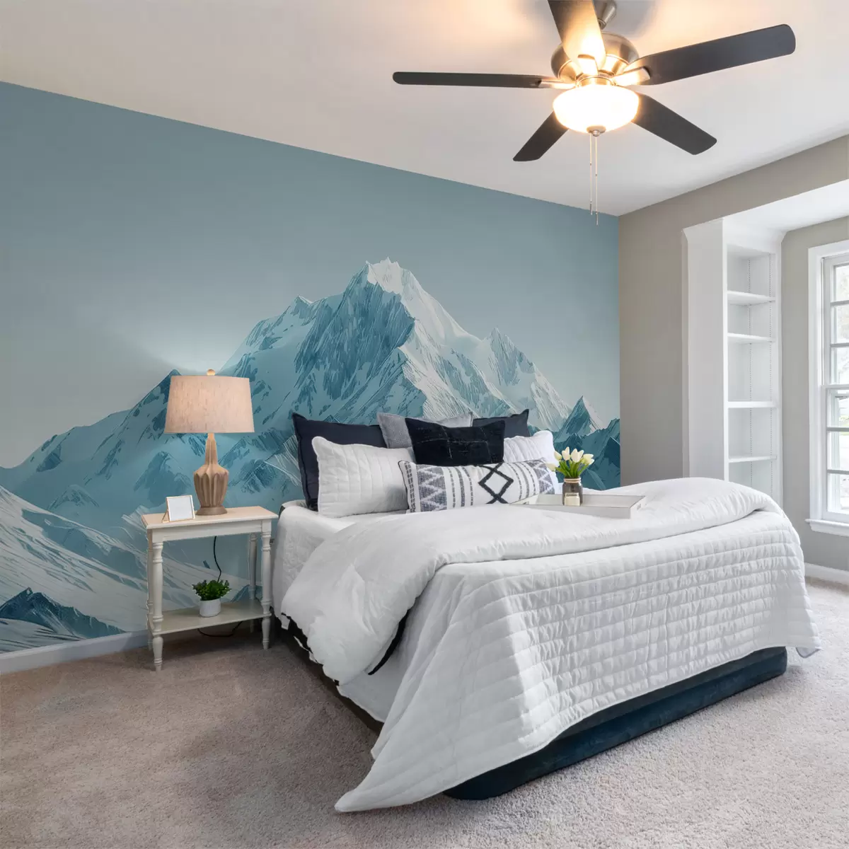 fototapet Munți albaștri înzăpeziți w01391