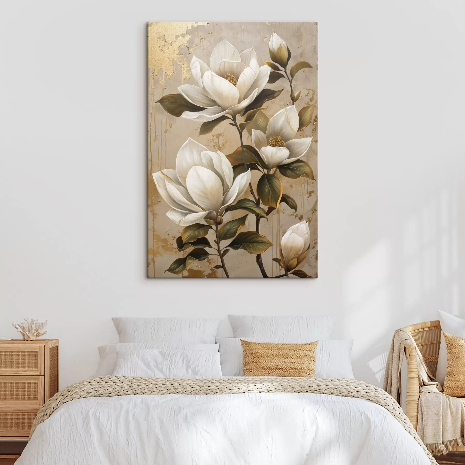fototapet flori mari de magnolie s40236