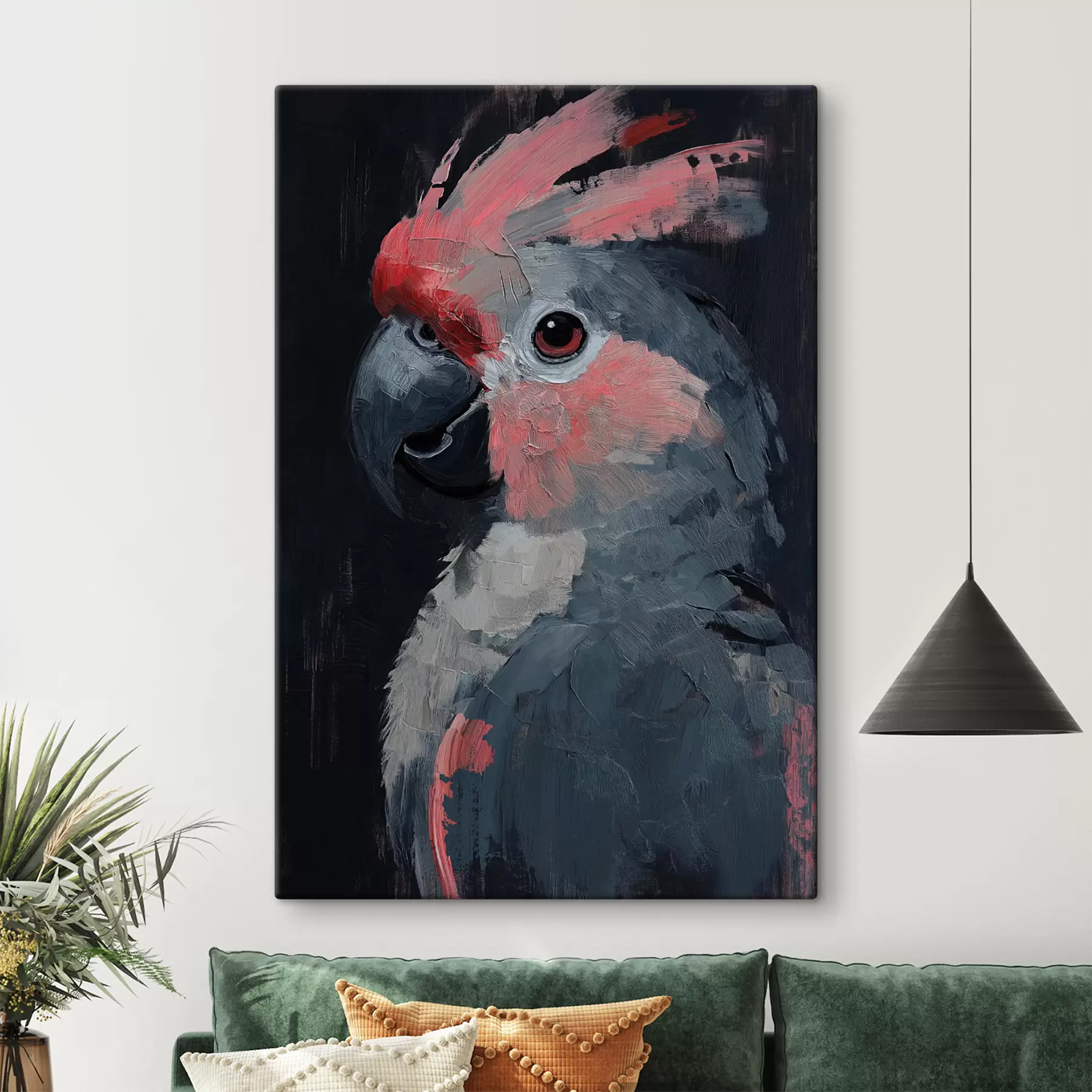 fototapet Papagalul este pictat cu acrilic s40266