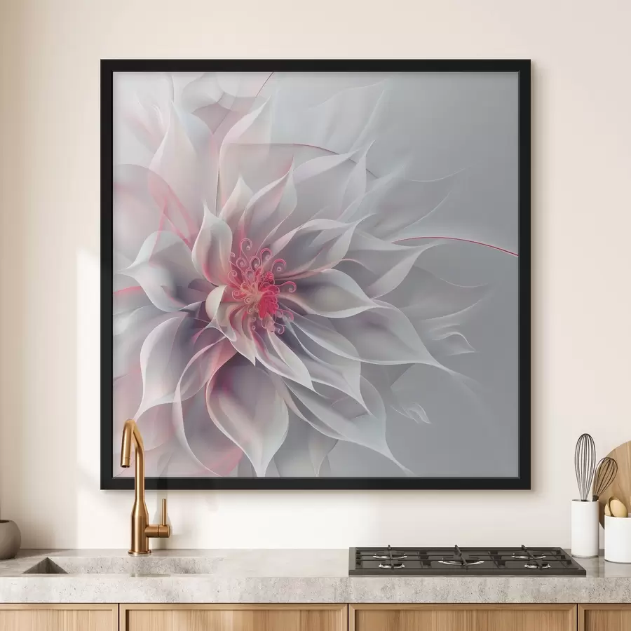 fototapet Floare abstractă albă f40360