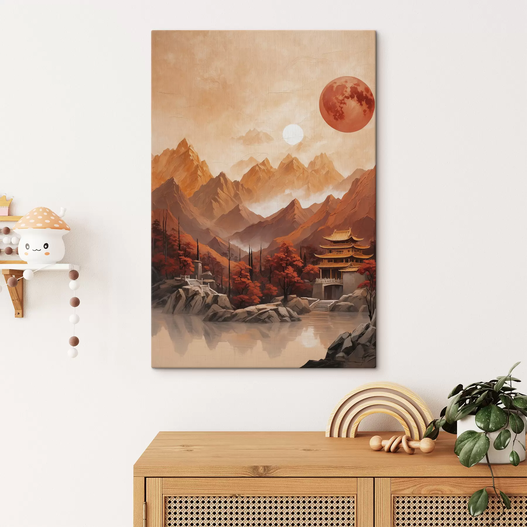 fototapet Clădire istorică chineză în munți s40330