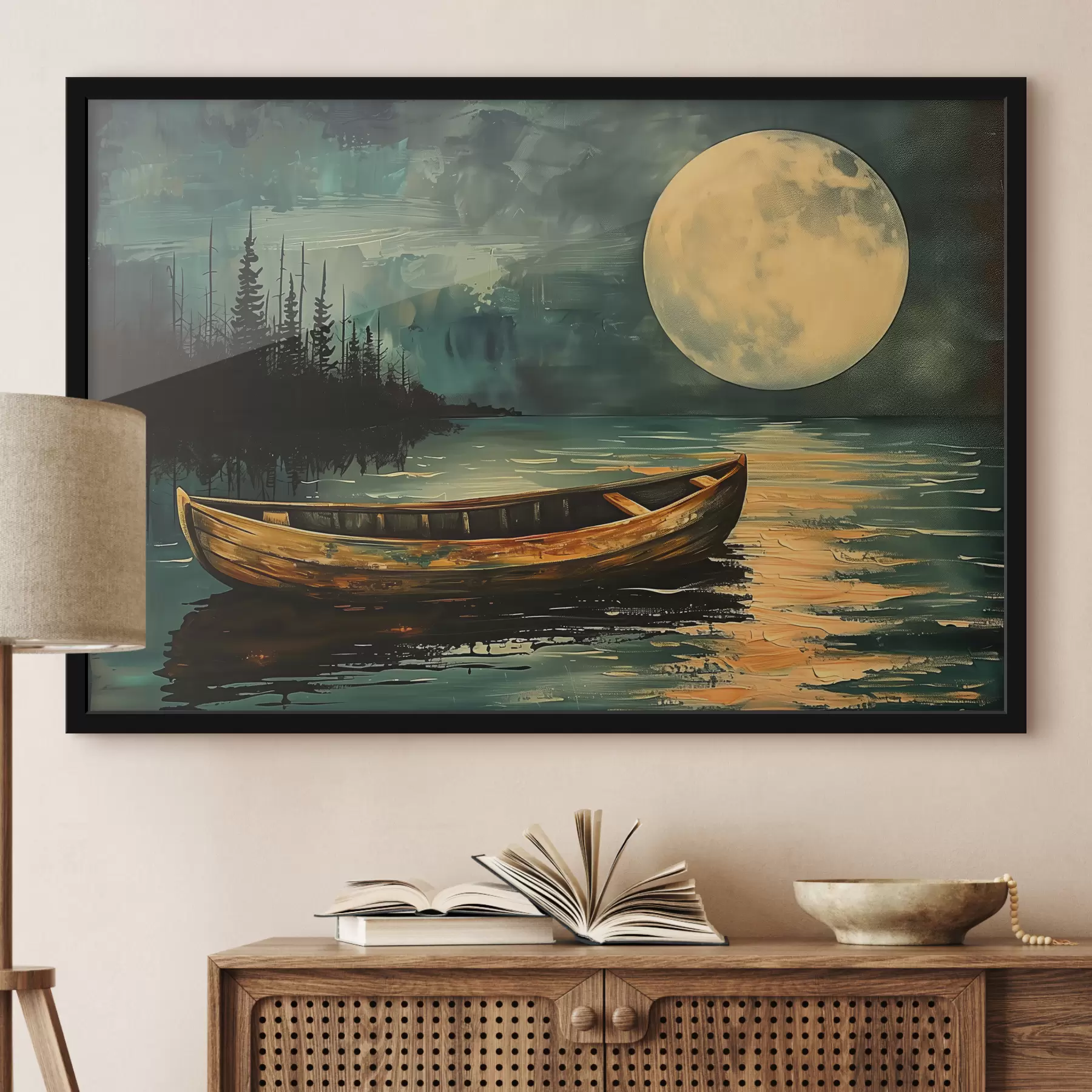 fototapet Barcă pe fundalul cerului înstelat f40442