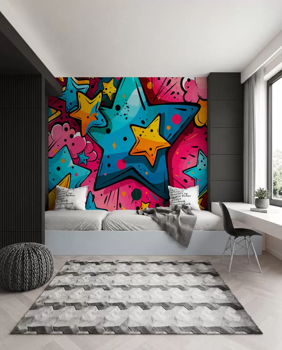 fototapet Explozie de culori pop w01063