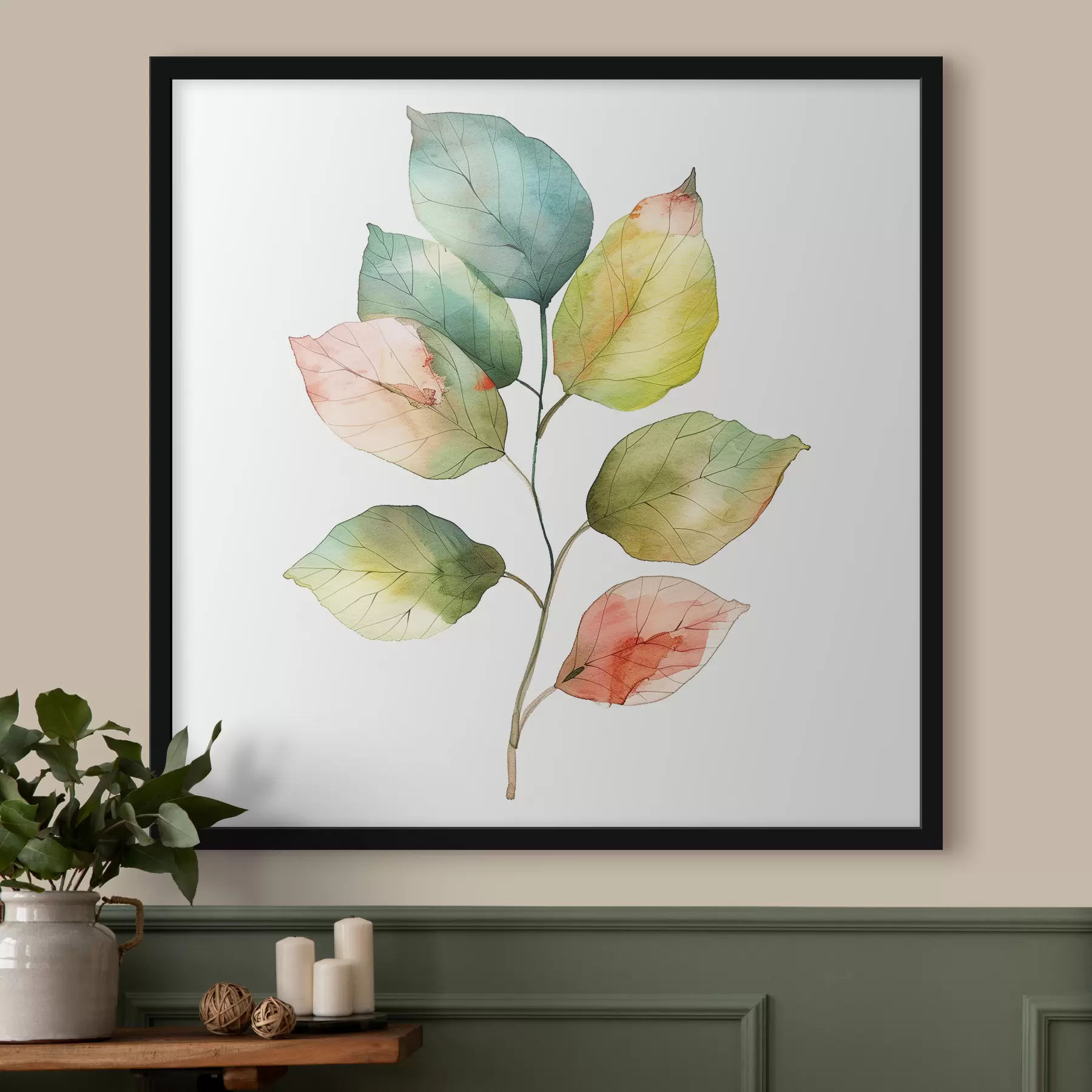 fototapet Acuarelă frunze f40765