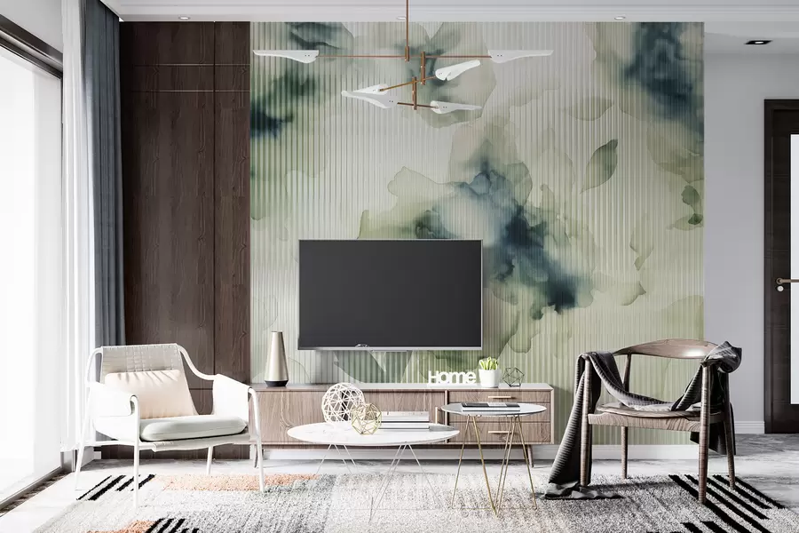 fototapet pete abstracte în spatele sticlei w01681v1