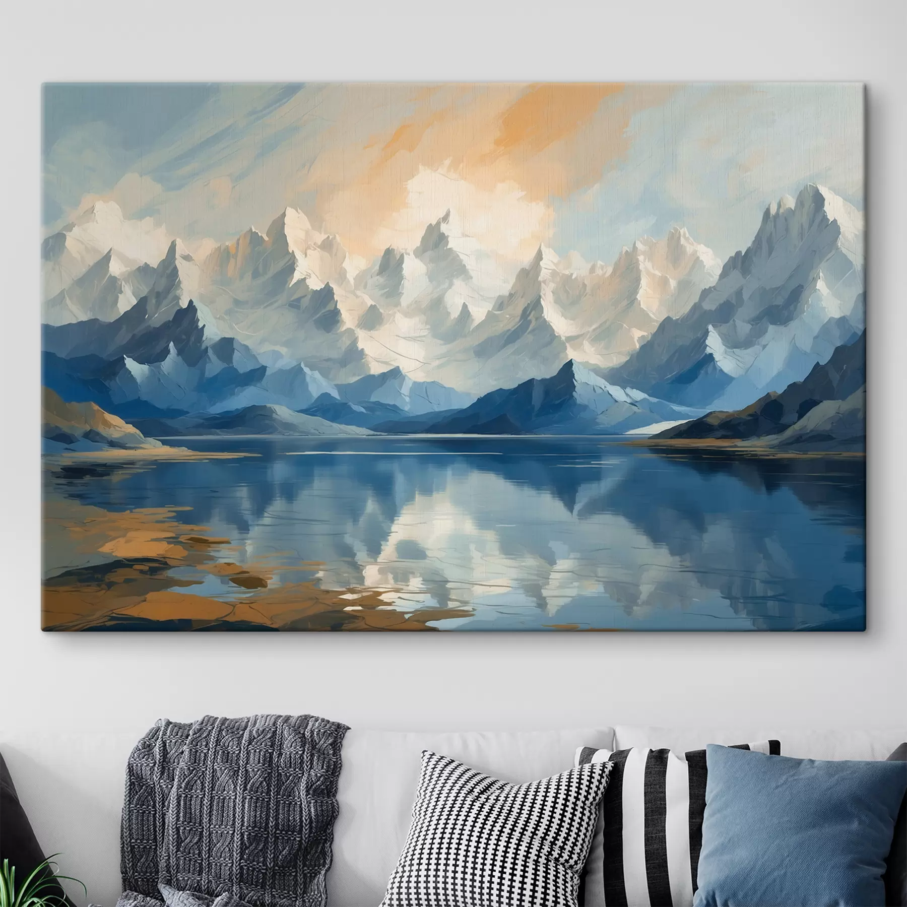 fototapet Lac și munți înzăpeziți s40861