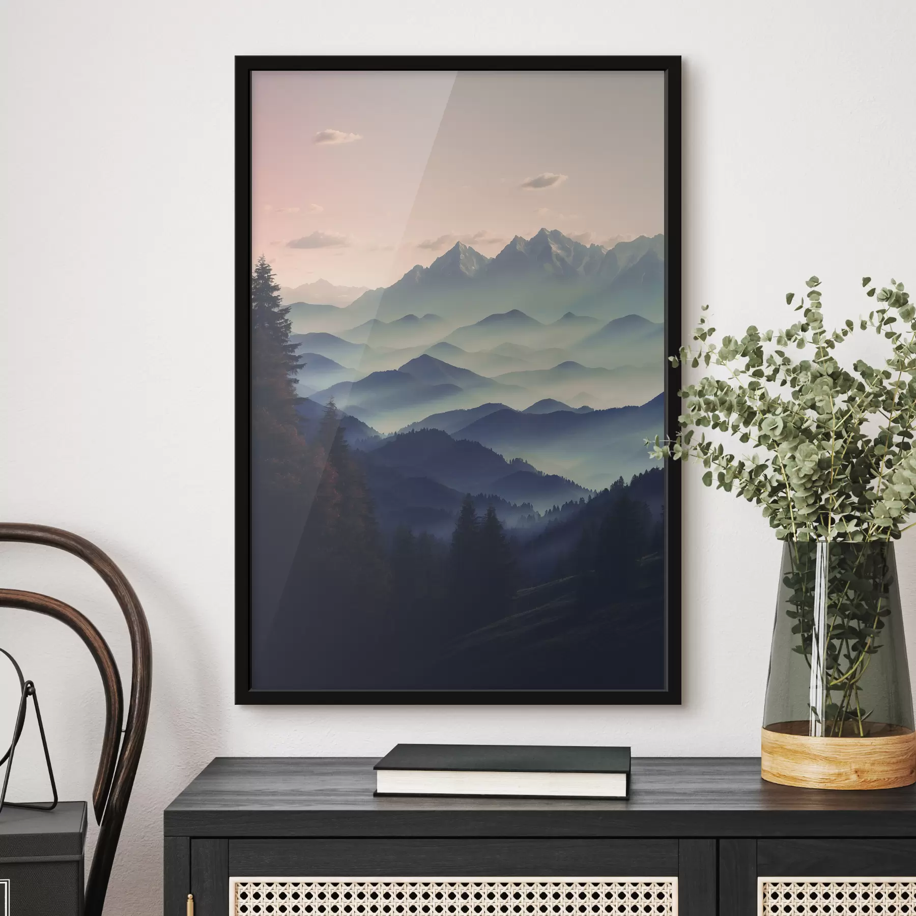 Tablouri Vedere de munte în ceață f40851