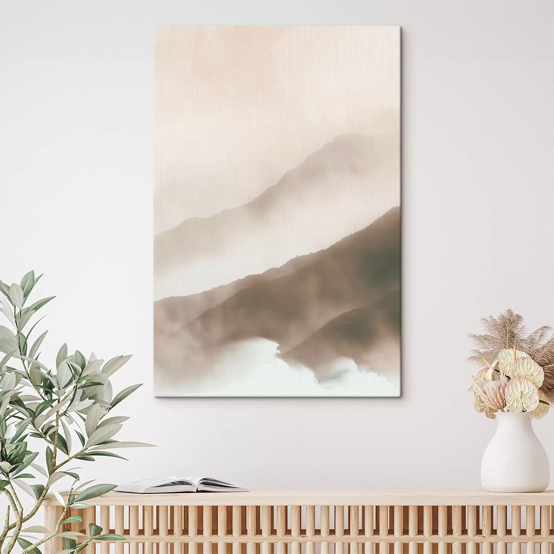 Tablouri Valuri blânde de tonuri de pământ stinse s38640