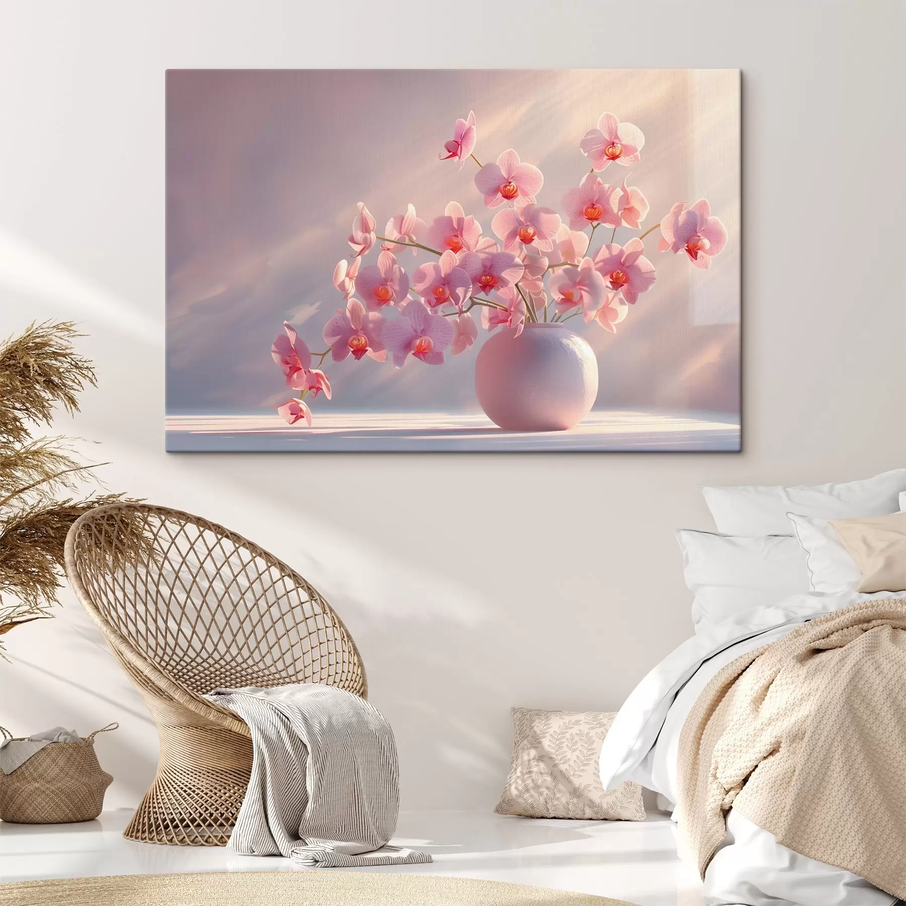 fototapet Orhidee delicate în lumina blândă a dimineții s38700