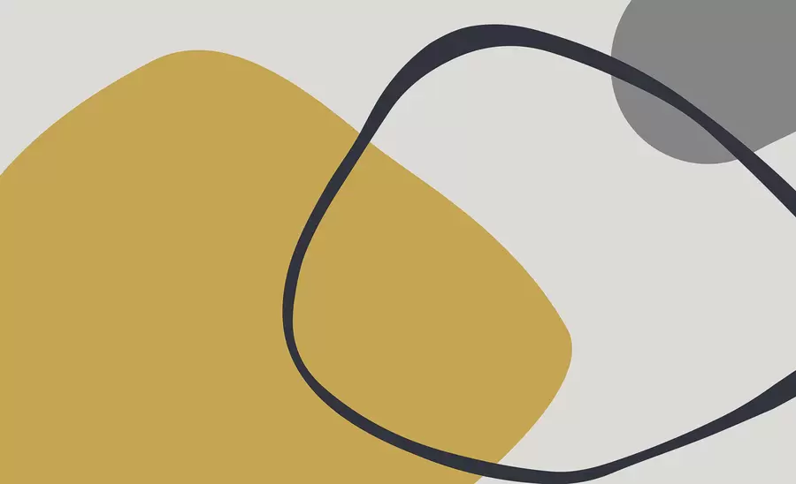 fototapet Forme geometrice galbene și gri pe un fundal deschis w01687