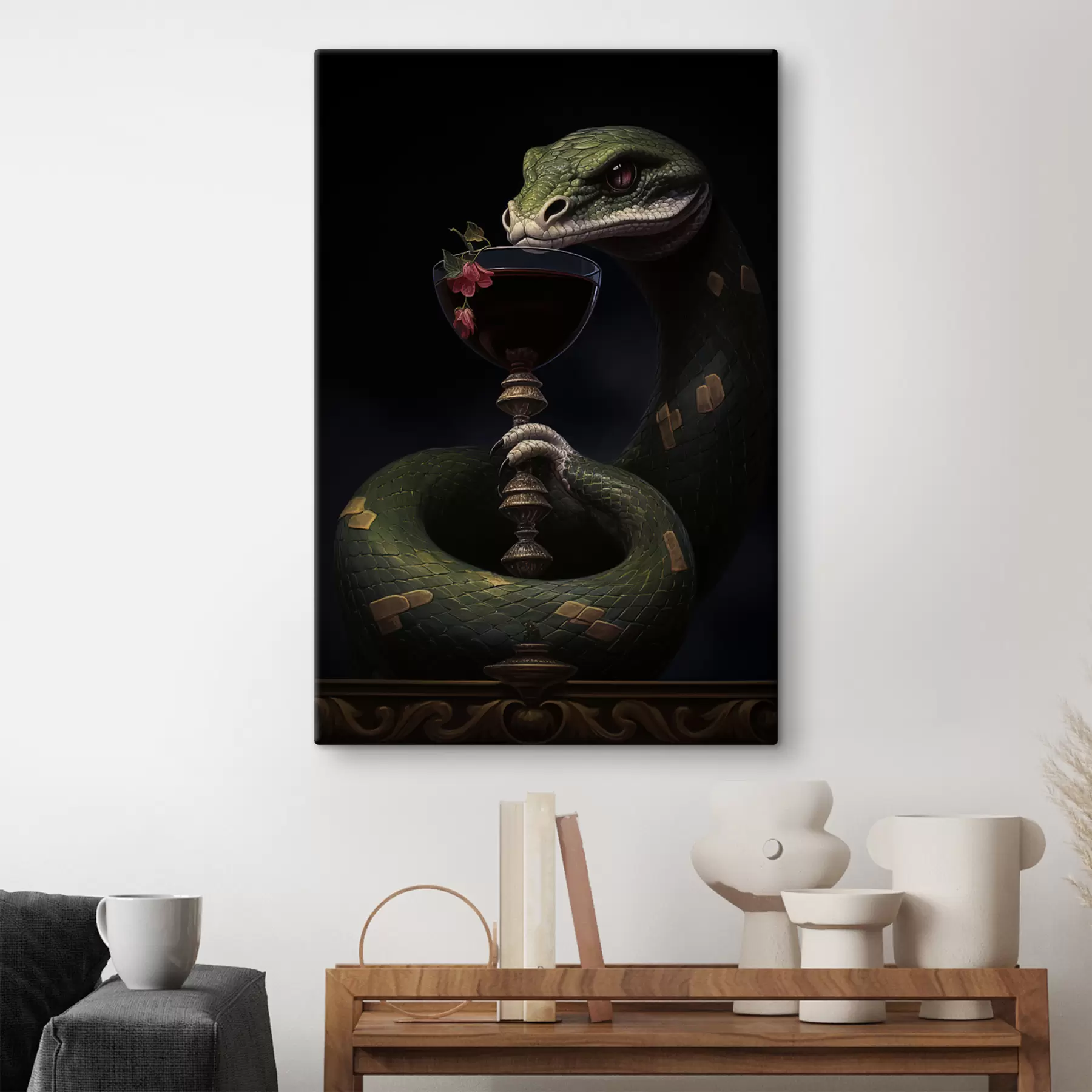 fototapet sticlă și șarpe s41140