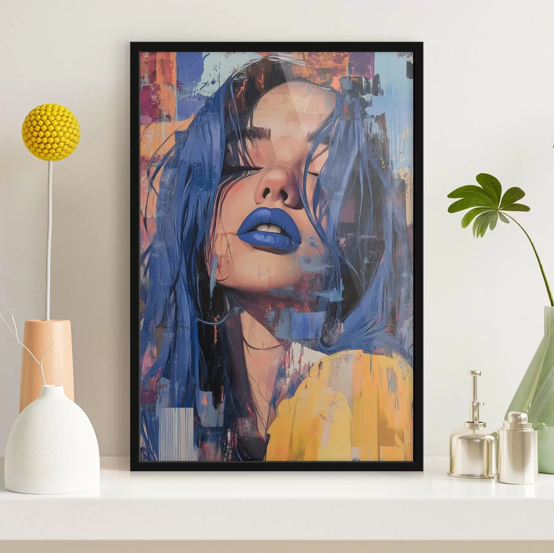 fototapet Fata cu buze albastre f41157