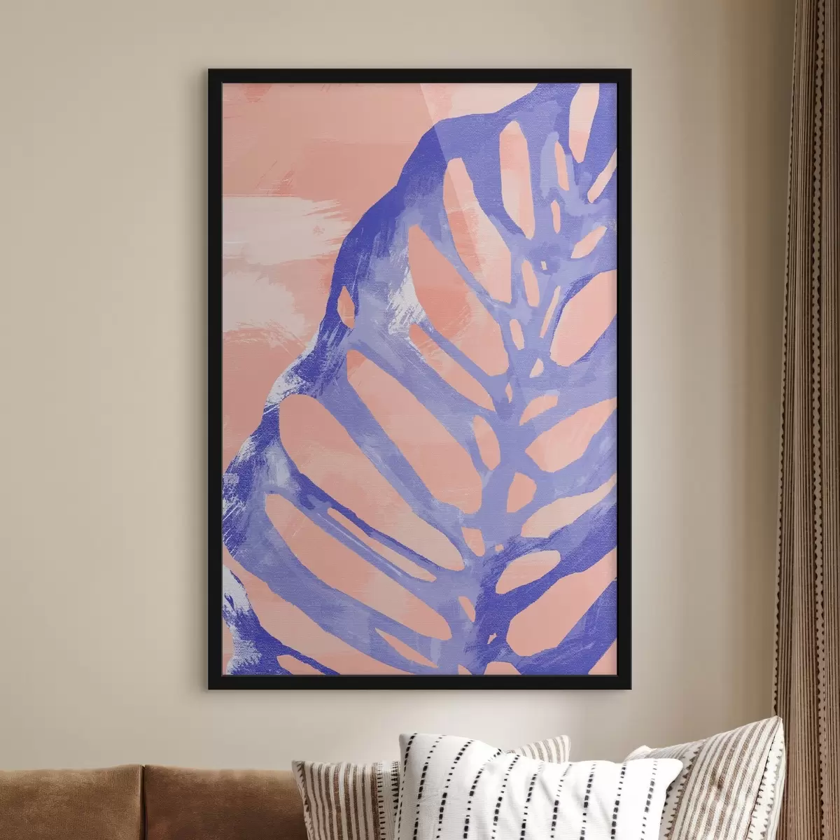 Poster O frunză albastră și mov f38284