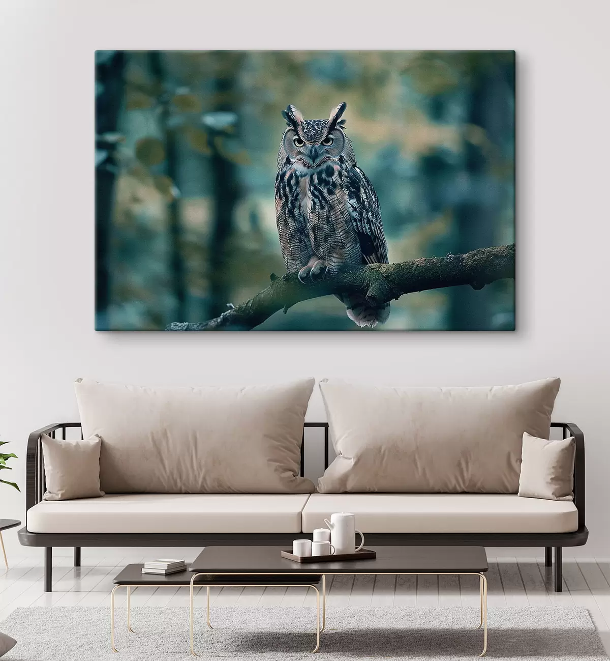 Tablouri O bufniță așezată pe o creangă s38249