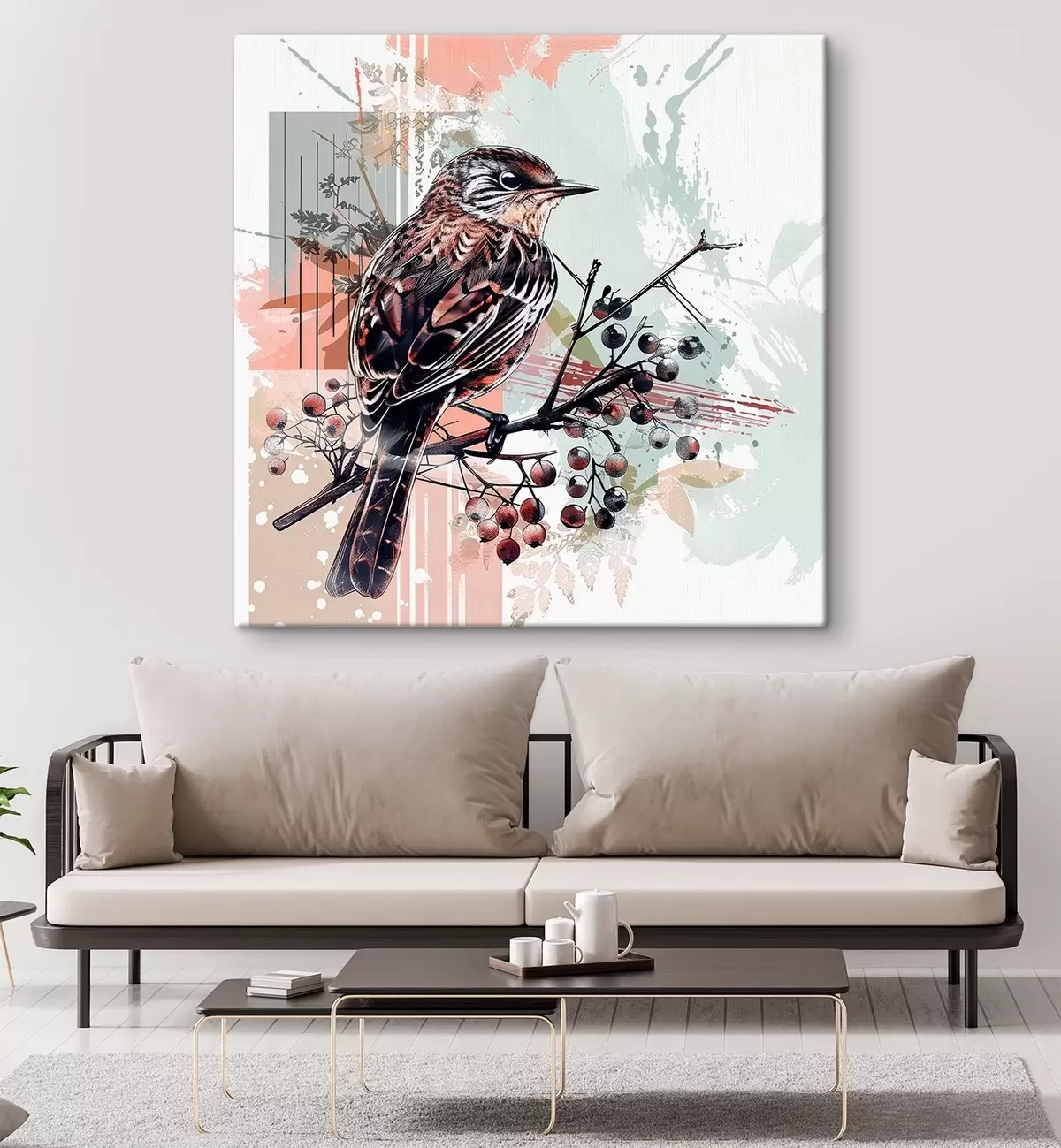 Tablouri O pasăre pe o ramură s38273