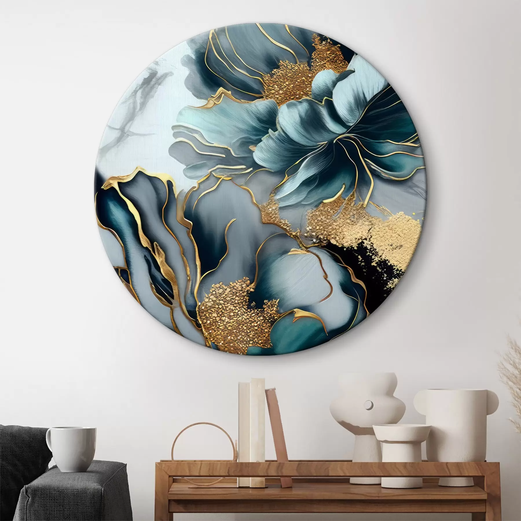 Tablouri Verde, azur și botanică r35447