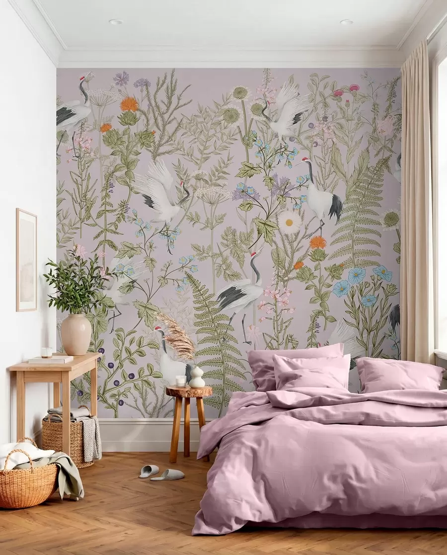 fototapet Macarale elegante în mijlocul florilor vibrante w00380v3