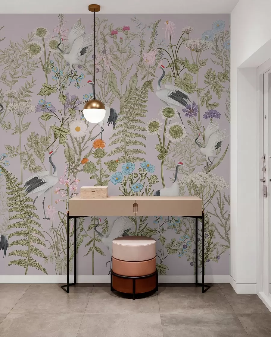 fototapet Macarale elegante în mijlocul florilor vibrante w00380v3