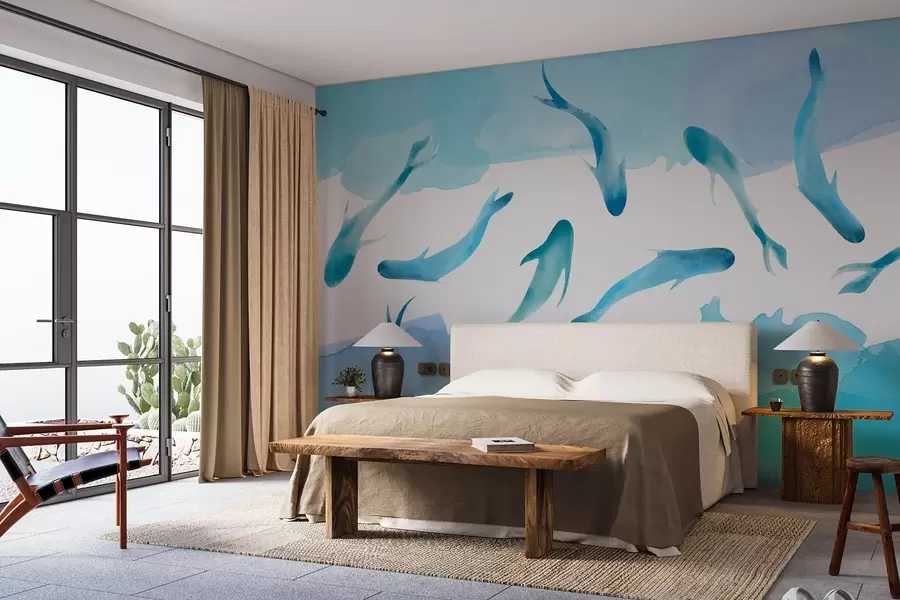 fototapet Înot în ape albastre liniștite w00513