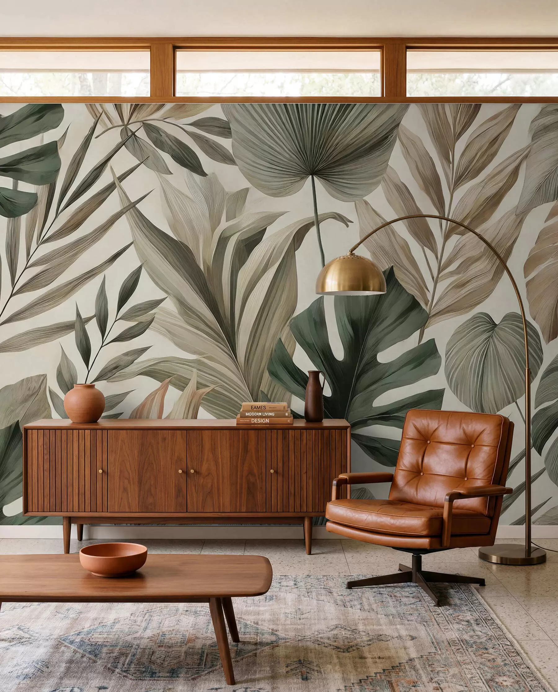 fototapet Straturi de frunze tropicale w02082