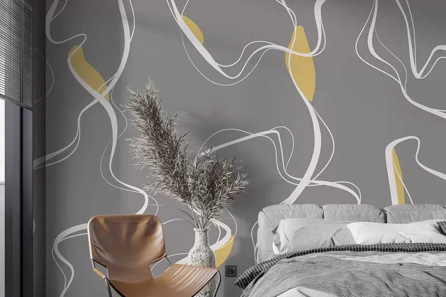 fototapet Linii abstracte în schema de culori moale u99659v1