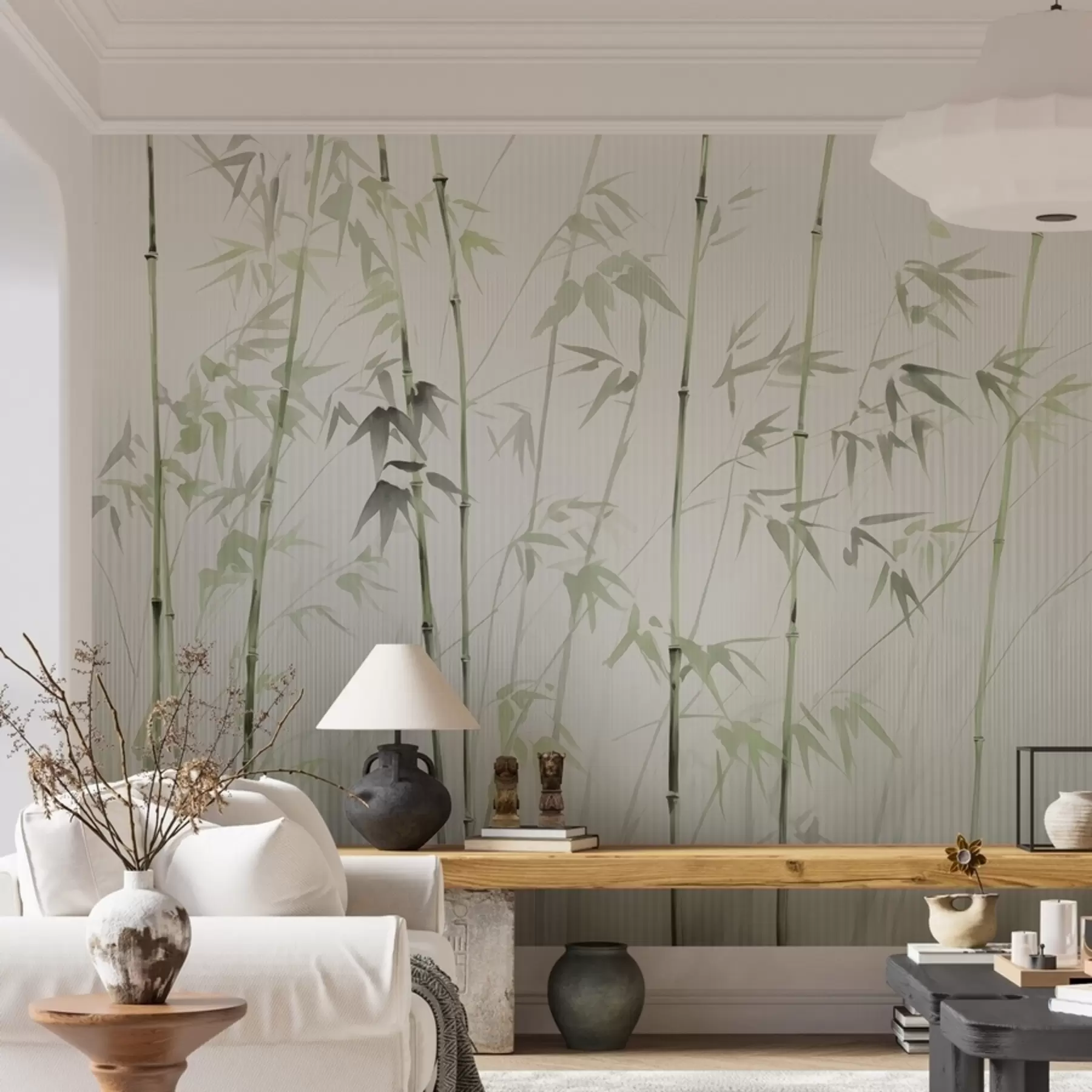 fototapet Acuarelă bambus w08390v2