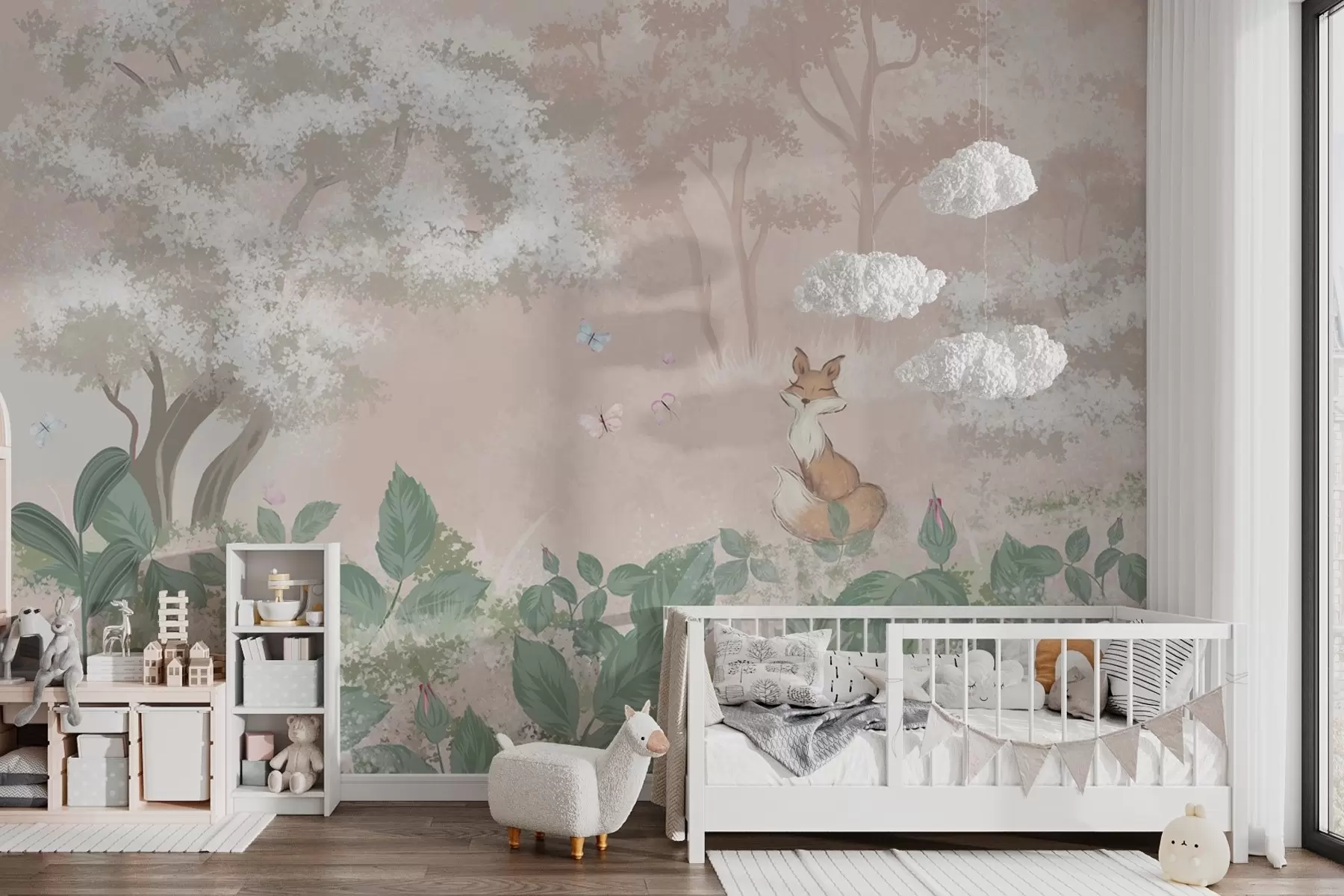 fototapet Pădure de zâne cu un chanterelle w02080