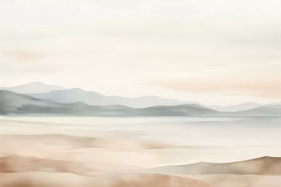 fototapet Pictat peisaj acuarelă w02117