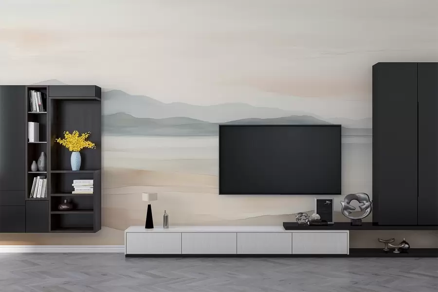 fototapet Pictat peisaj acuarelă w02117