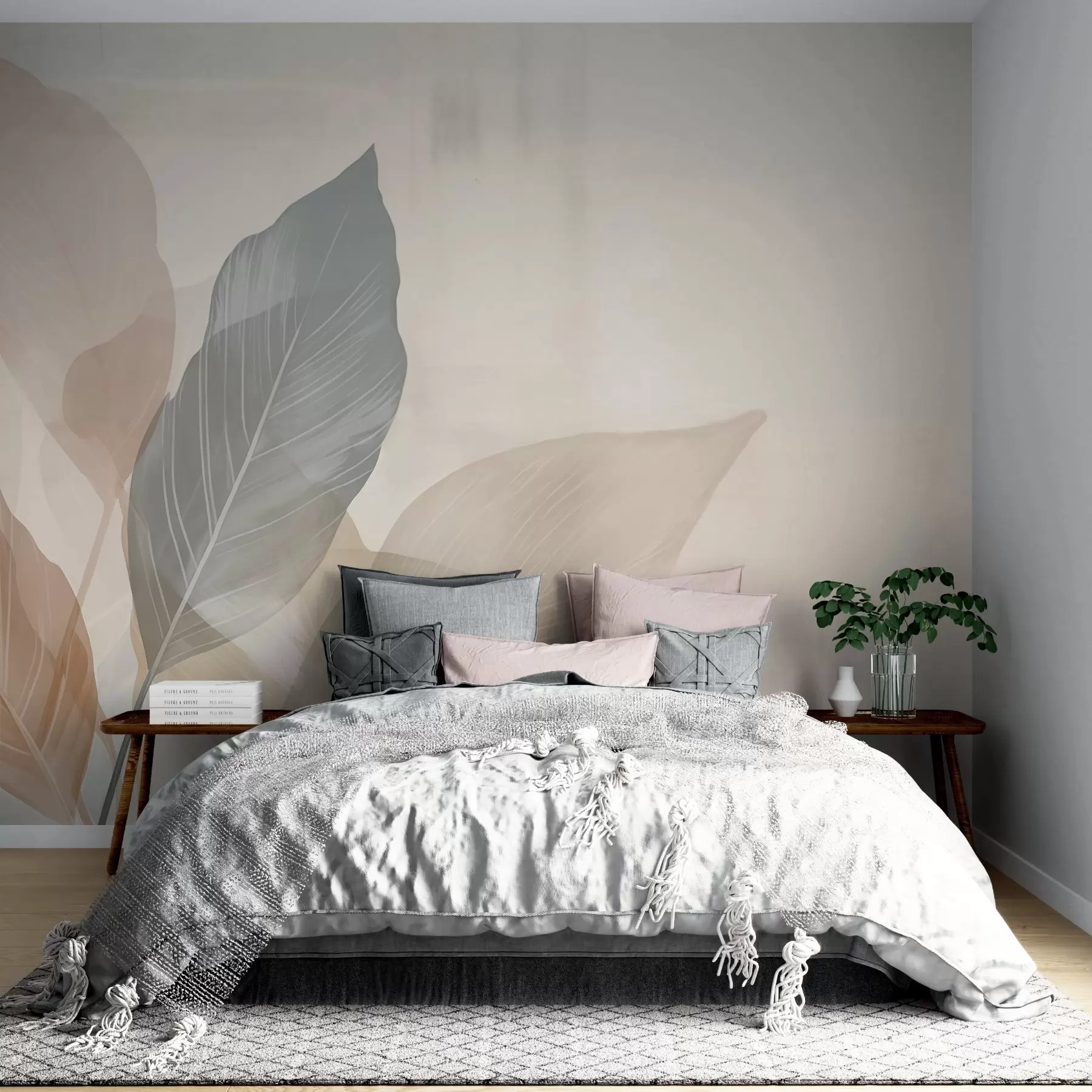 fototapet Frunze retro w02190