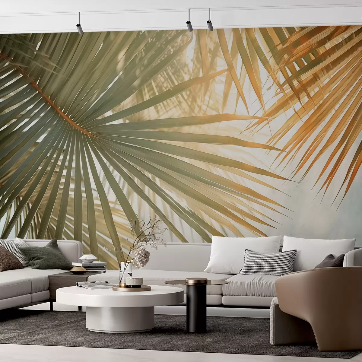 fototapet Frunză de palmier tropical aproape de w02230