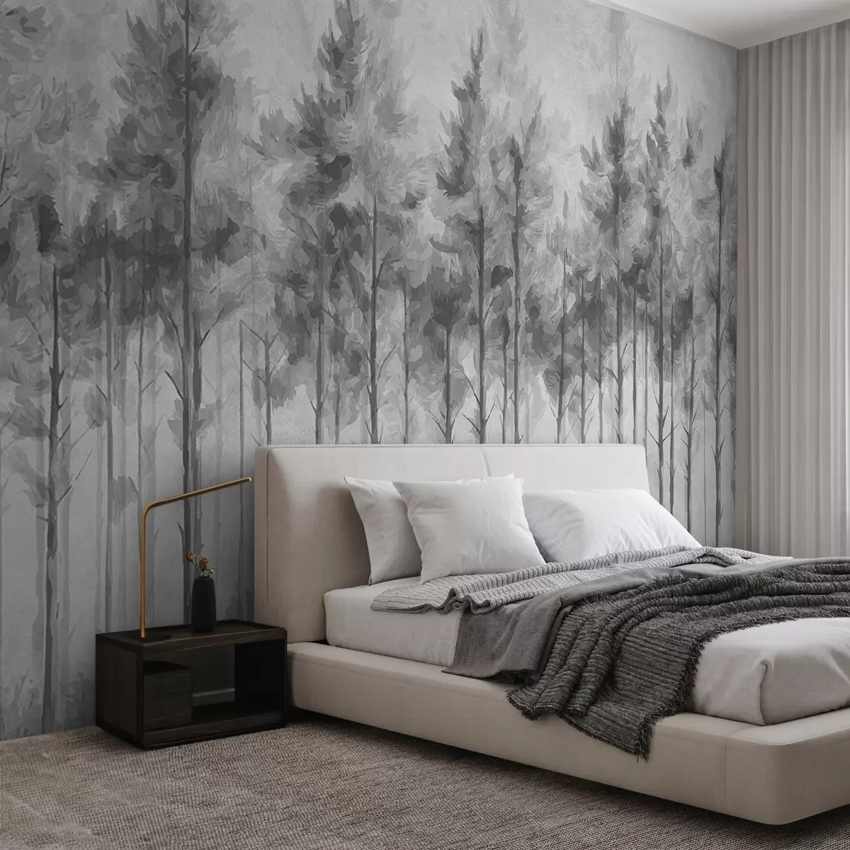 fototapet Pădure abstractă pictată pe perete w02005