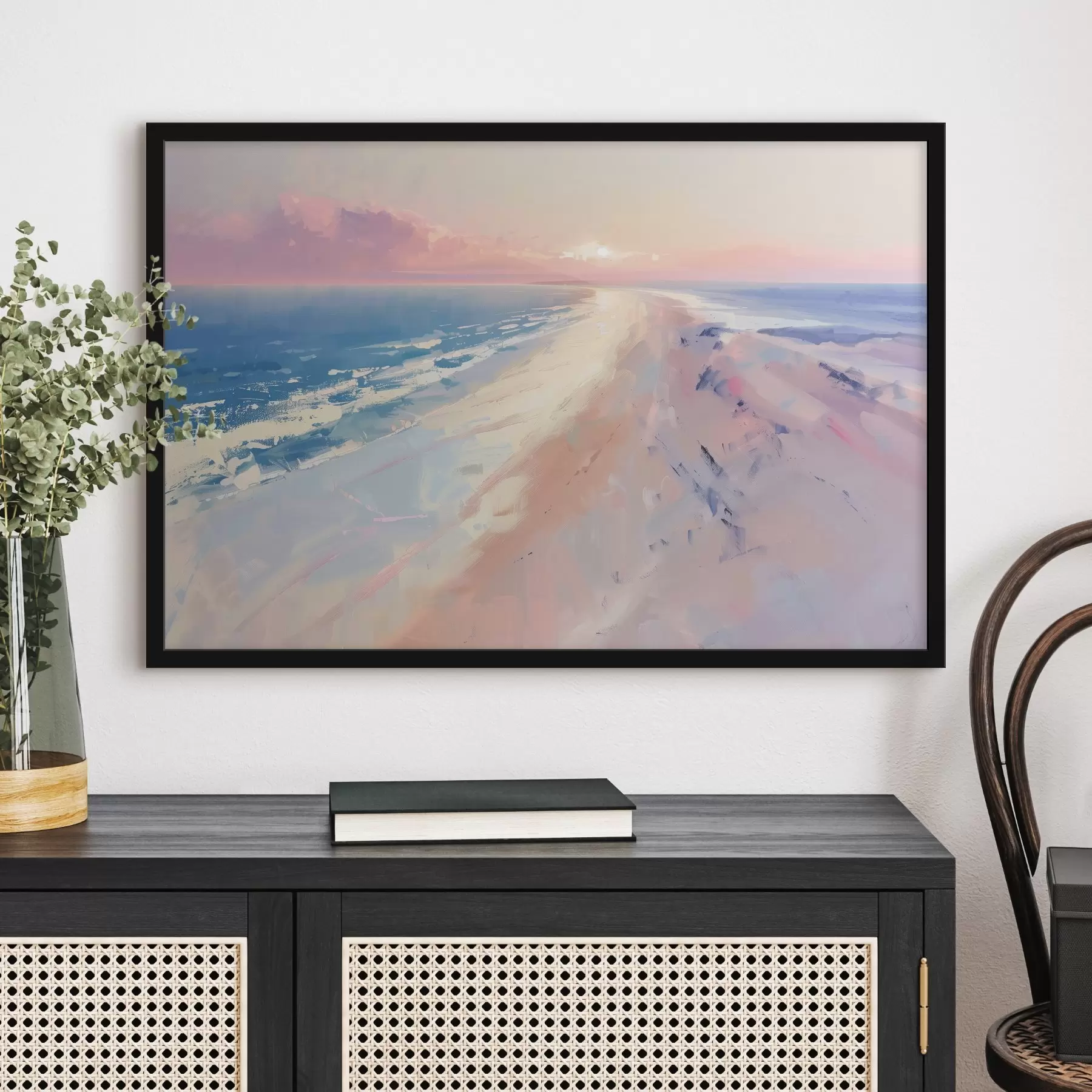 fototapet Apus de soare pe mare în stilul de pictură f41871