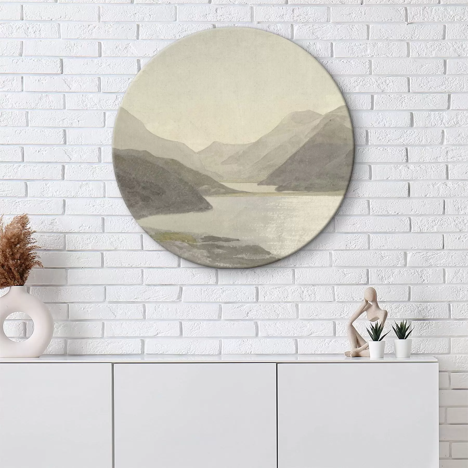 fototapet Apă, cer și munte r32629