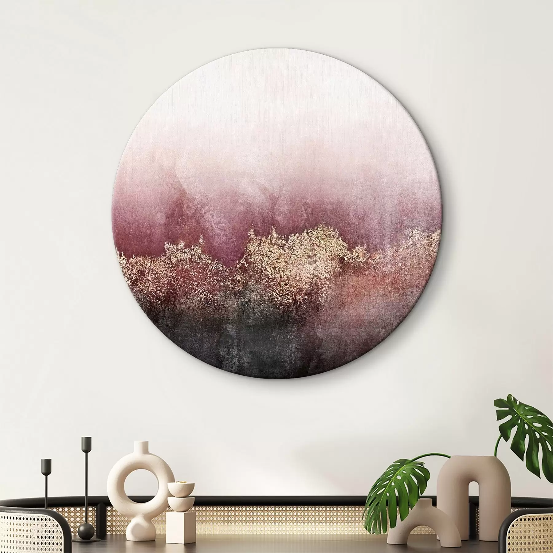 Tablouri Artă abstractă în tonuri de burgund r35844