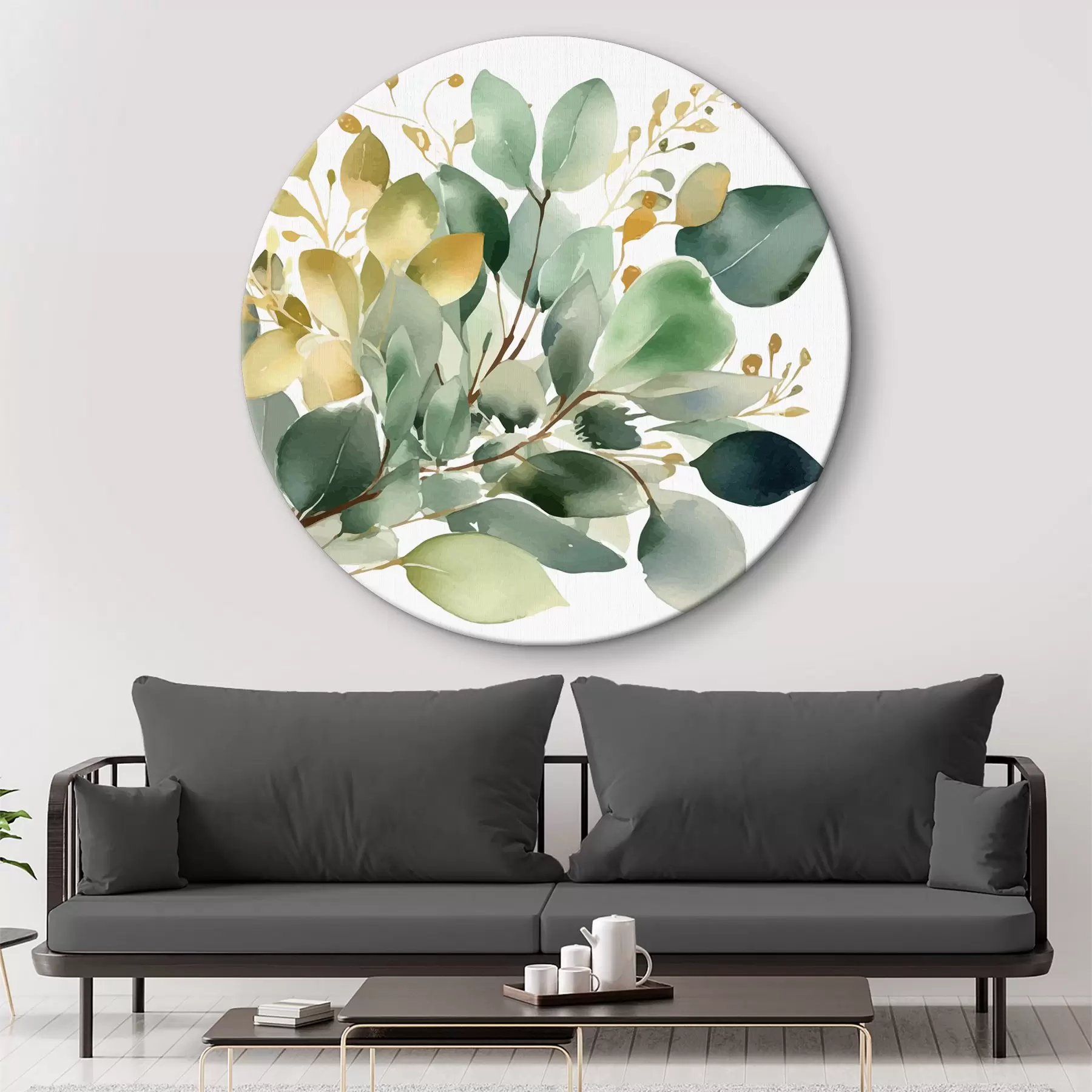 Tablouri Buchet de ramuri de eucalipt în stil acuarelă r36365