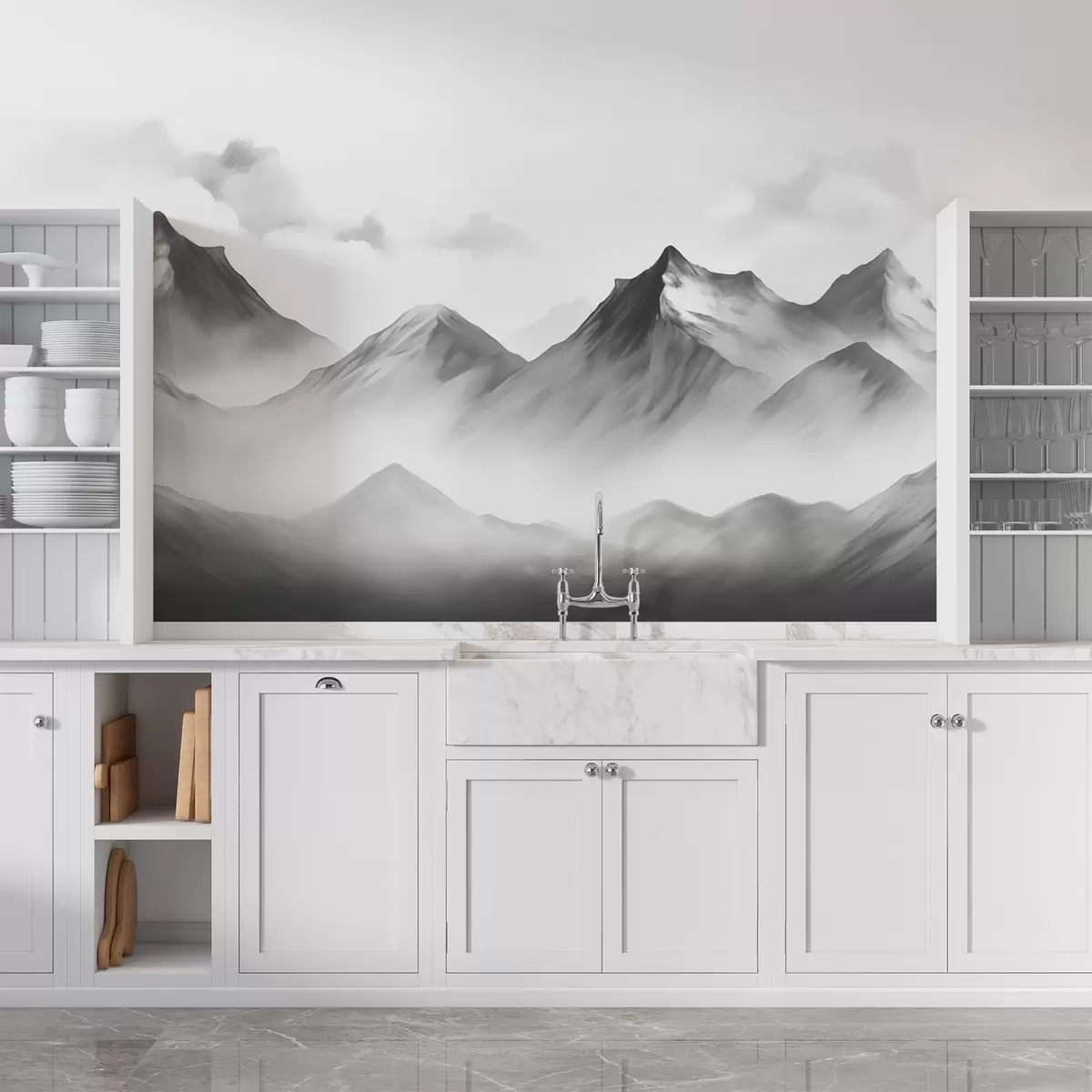 fototapet Ceață de munte w02309