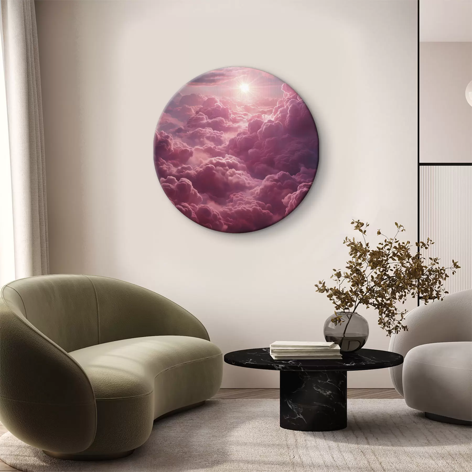 Tablouri Nori violet și roz, eteric, apus de soare, realism r39970