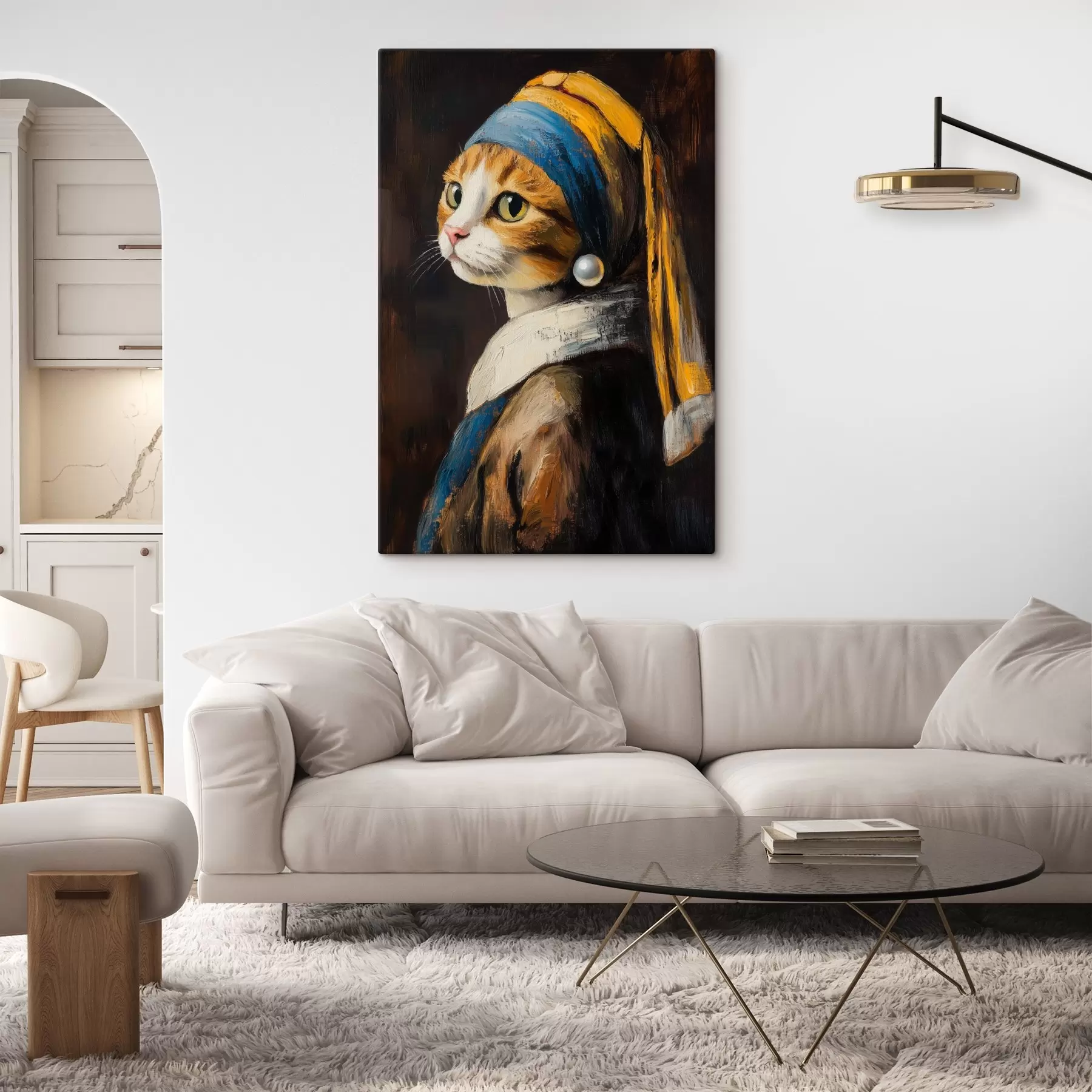 Tablouri O pisică cu un cercel de perle s42107