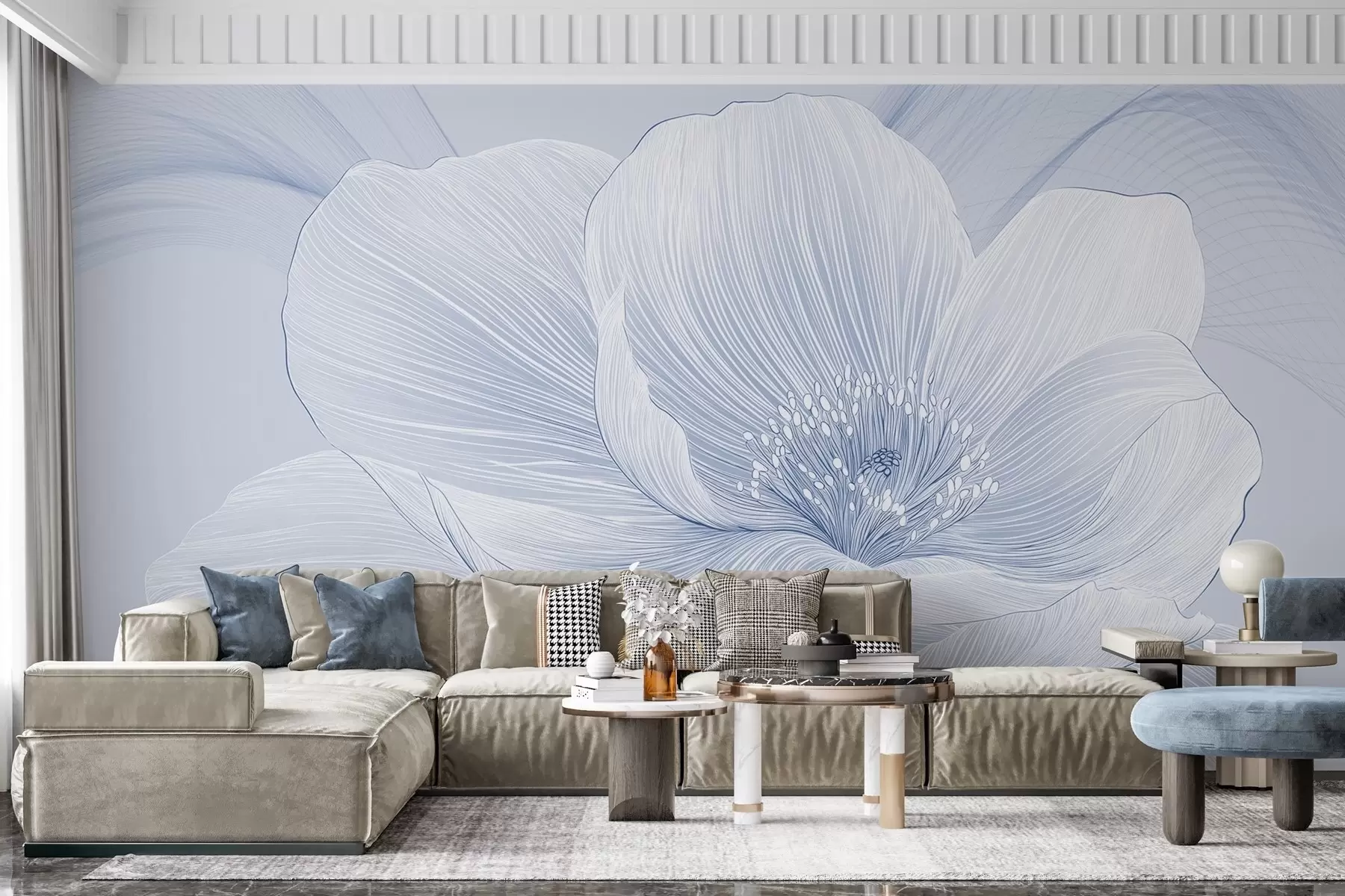 fototapet Floare mare desenată w02511v1