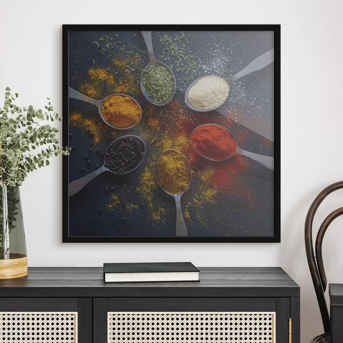 Poster Grup de linguri cu mirodenii diferite f37046