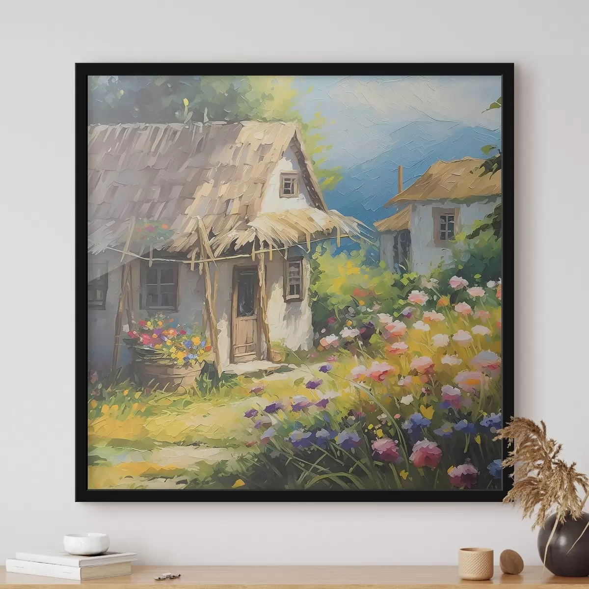 Poster Pictura casa cu flori f38495