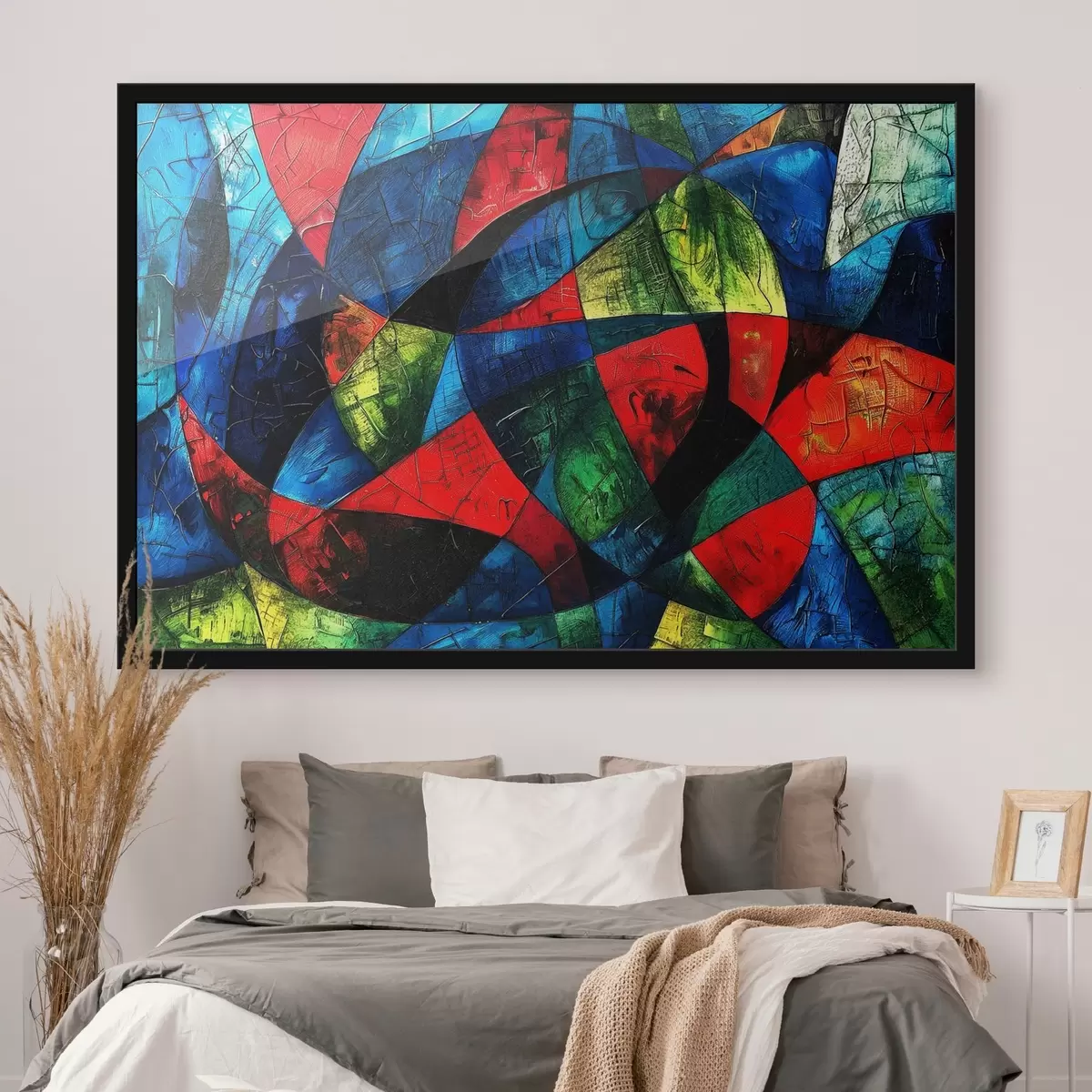 Poster Mozaic vibrant de nuanțe întrepătrunse f38555