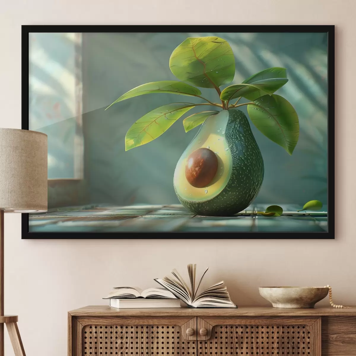 Poster Planta de avocado capricios în lumina soarelui f38690