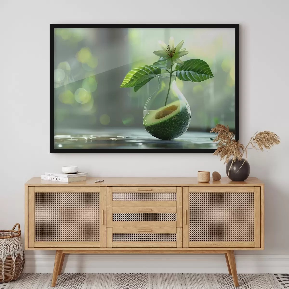 Poster Avocado proaspăt și aranjament de plante f38691