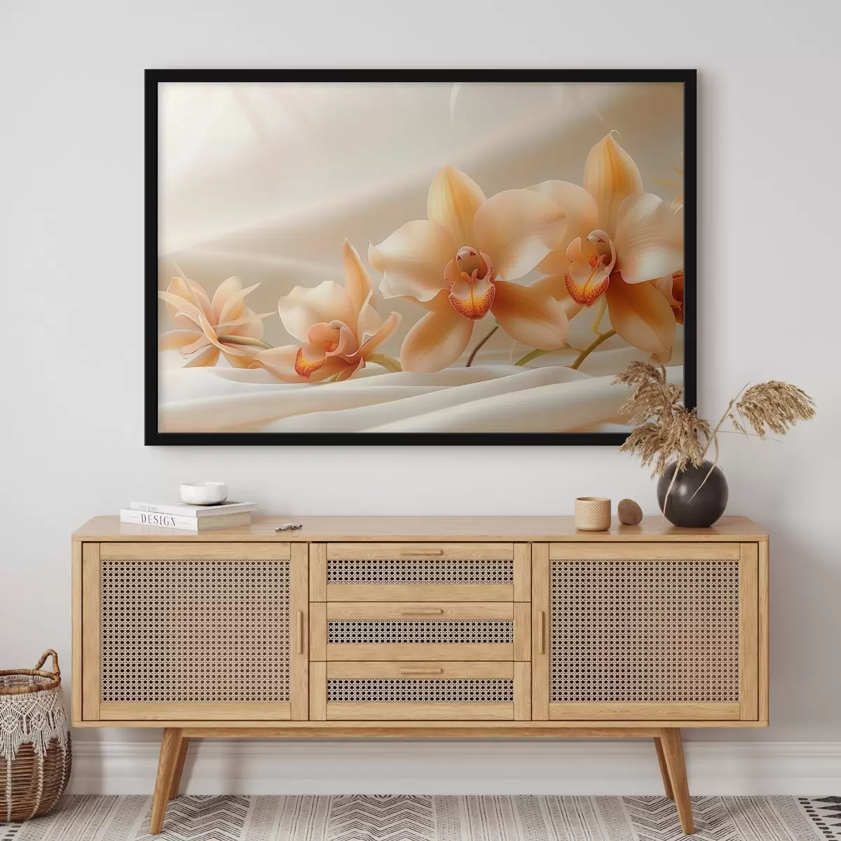 Poster Orhidee delicate pe țesătură moale f38705