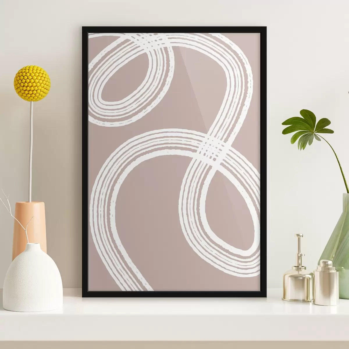 Poster Bucle infinite în culori neutre f36406