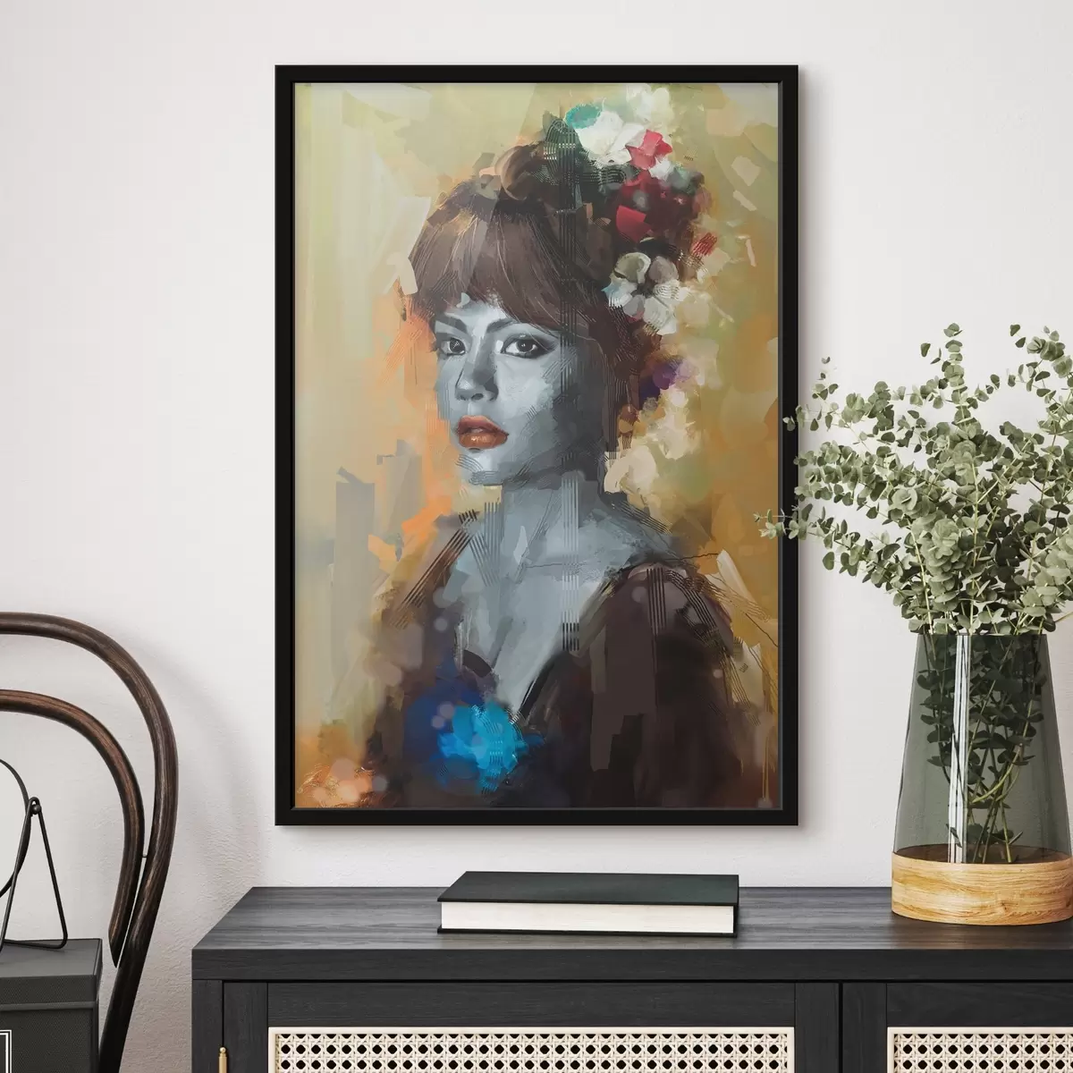 Poster Femeie cu flori în păr f36575