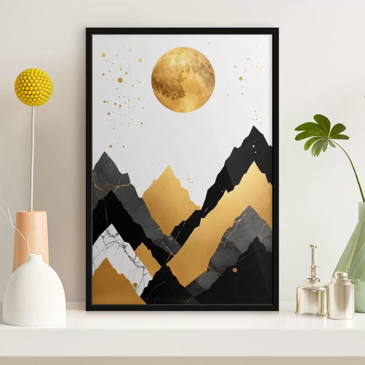 Poster Abstract peisaj de munte ceresc f36637